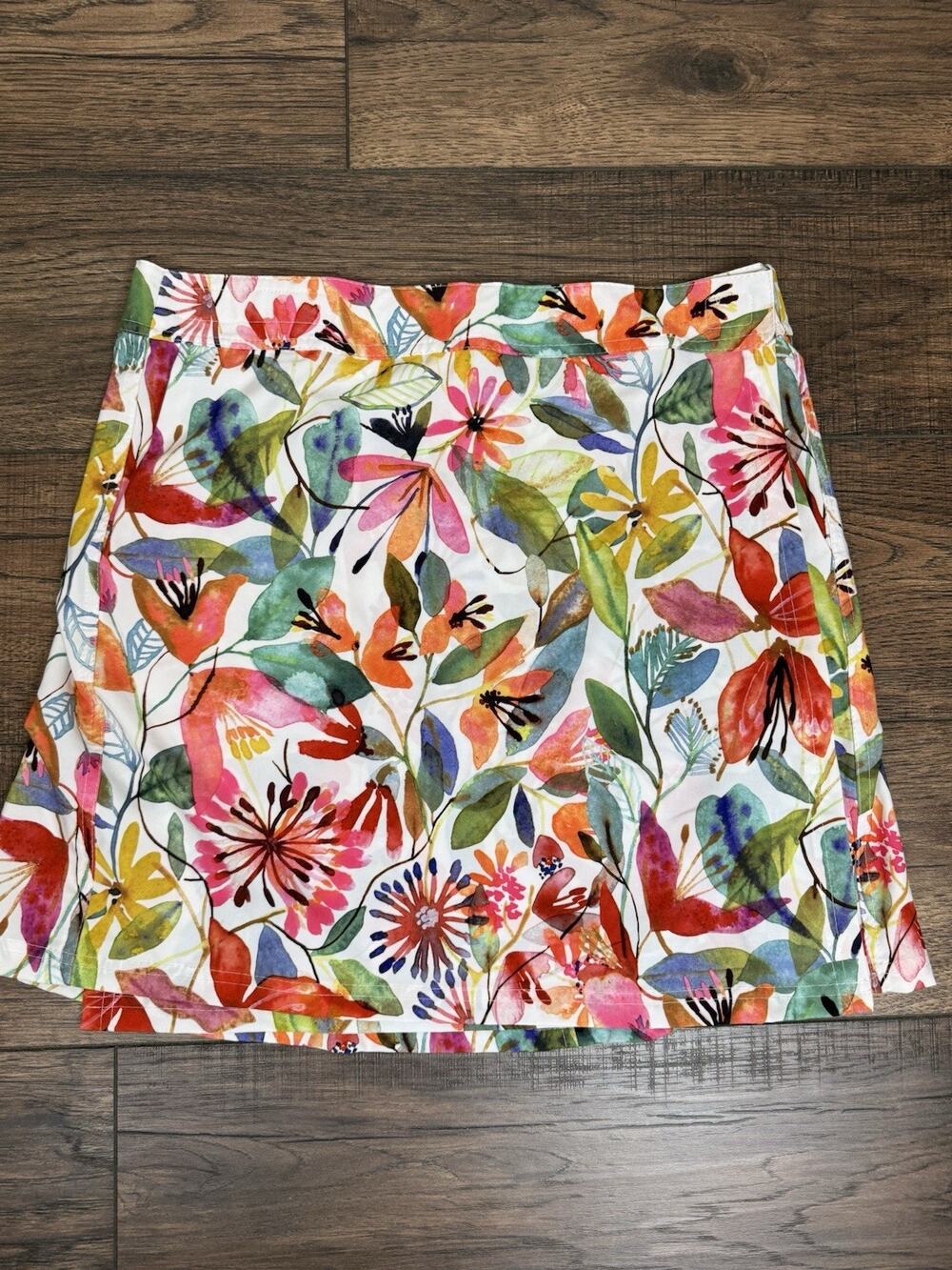 Rip Skirt Women’s Size L Regular Floral Multicolor A-Line Short Wrap Skirt